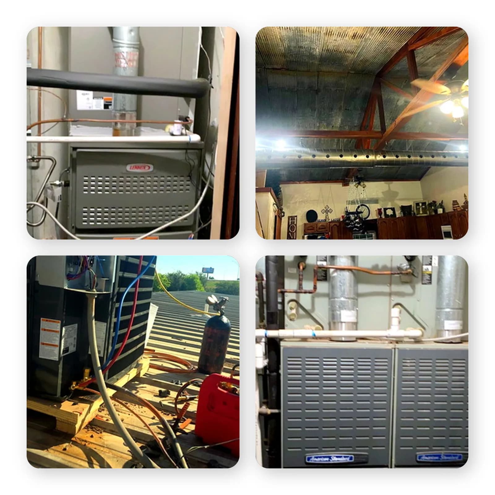 All-American AC Pros technicians handling residential diagnostics and service work